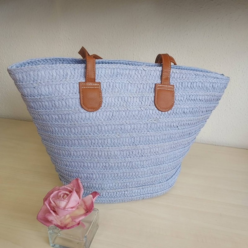 SHOPPING BAG ΨΑΘΙΝΟ ΓΑΛΑΖΙΟ