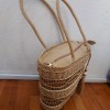 ΨΑΘΙΝΗ SHOPPING BAG ΜΕ ΦΟΥΝΤΑΚΙ