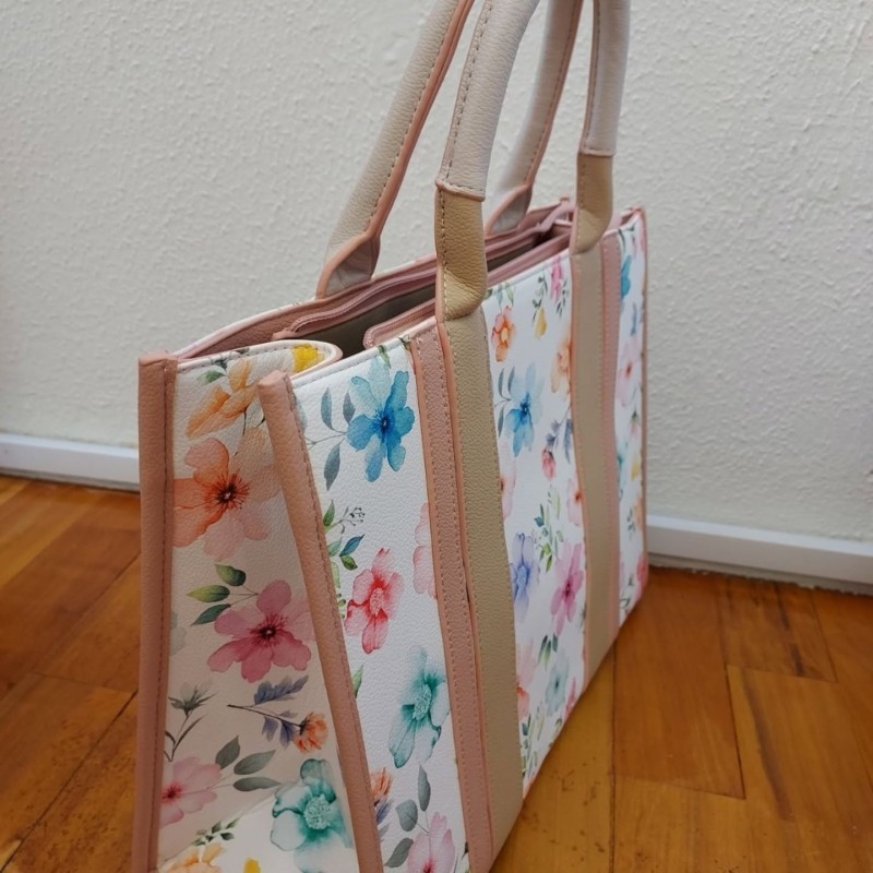 FLOWERS TOTE PINK