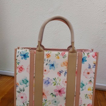 FLOWERS TOTE PINK