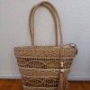 ΨΑΘΙΝΗ SHOPPING BAG ΜΕ ΦΟΥΝΤΑΚΙ