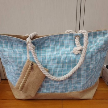 ΨΑΘΙΝΗ SHOPPER ΓΑΛΑΖΙΟ