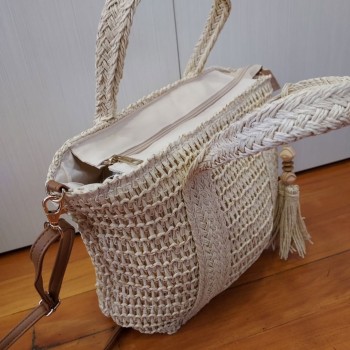 ΨΑΘΙΝΟ MINI TOTE WHITE