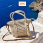 ΨΑΘΙΝΟ MINI TOTE WHITE