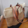 ΨΑΘΙΝΗ ΜΑΥΡΗ 3ΧΡΩΜΗ SHOPPING BAG