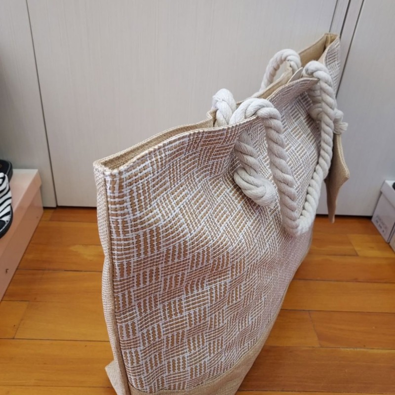 ΨΑΘΙΝΗ SHOPPER BEIGE
