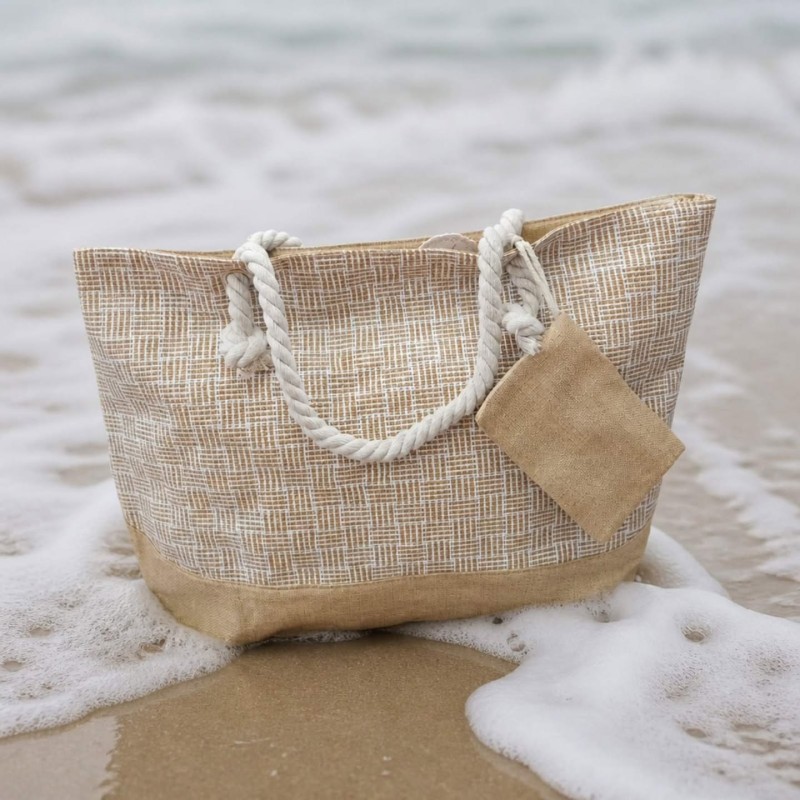 ΨΑΘΙΝΗ SHOPPER BEIGE