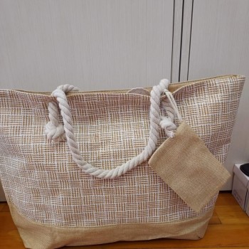 ΨΑΘΙΝΗ SHOPPER BEIGE