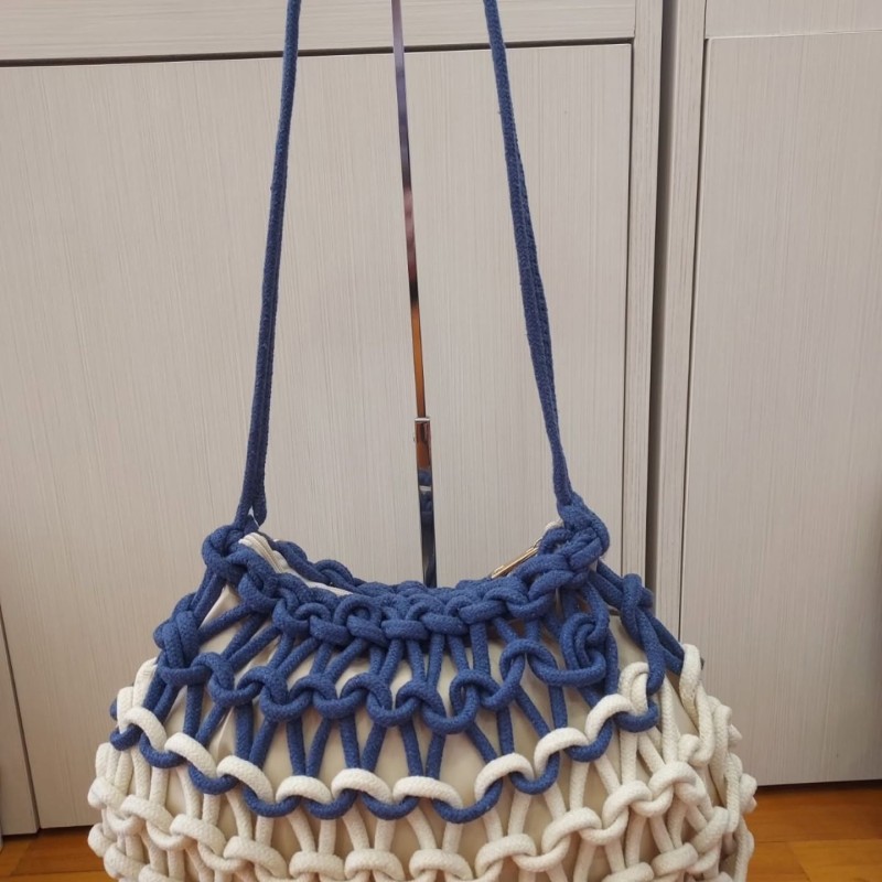 ΣΧΟΙΝΙΑ CLUTCH BEIGE-BLUE