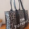 TOTE BLACK LEOPARD