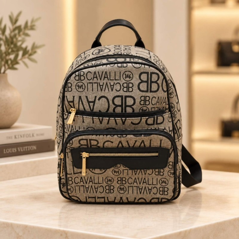 BB CAVALLI BLACK-GREY BACKPACK BC1372