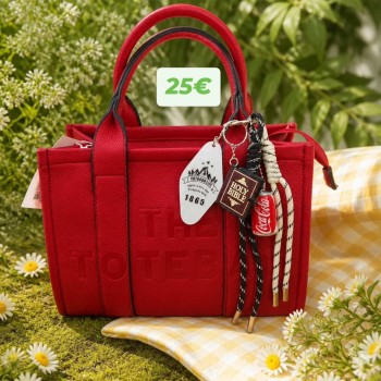 TOTE MINI RED +CHARMS