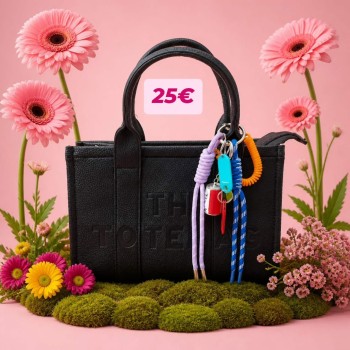 TOTE MINI BLACK +CHARMS
