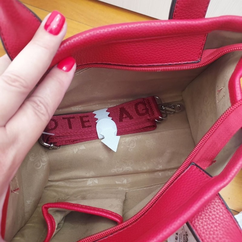 TOTE MINI RED +CHARMS
