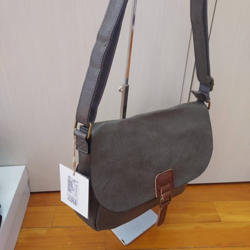PAOLO BAG ΤΑΧΥΔΡΟΜΙΚΟ ΤΣΑΝΤΑΚΙ ΣΚΟΥΡΟ ΓΚΡΙ