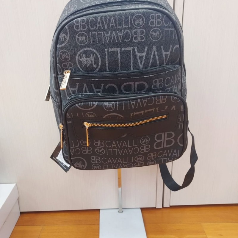 BB CAVALLI BLACK BACKPACK BC1372