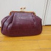 CLUTCH CROCO BURGUNDY