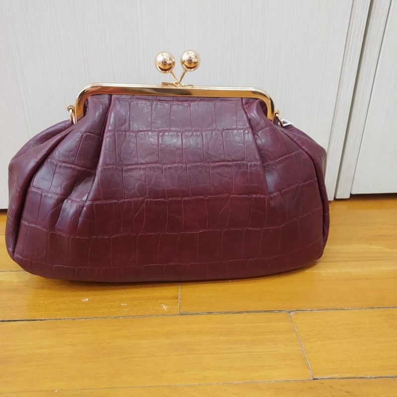 CLUTCH CROCO BURGUNDY