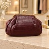CLUTCH CROCO BURGUNDY