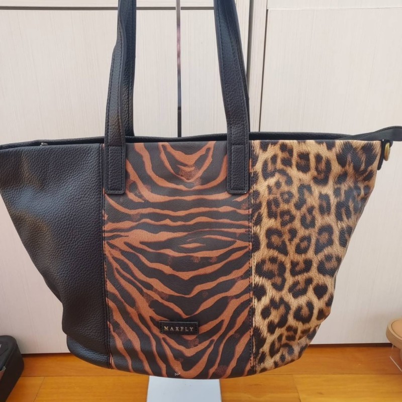 SHOPPING BAG DARK LEOPARD