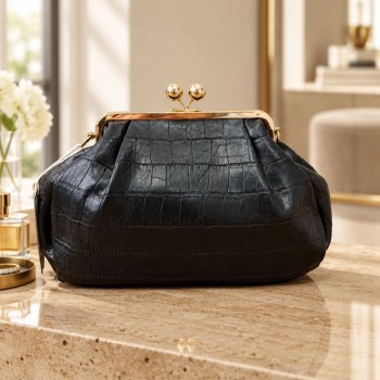 CLUTCH CROCO BLACK